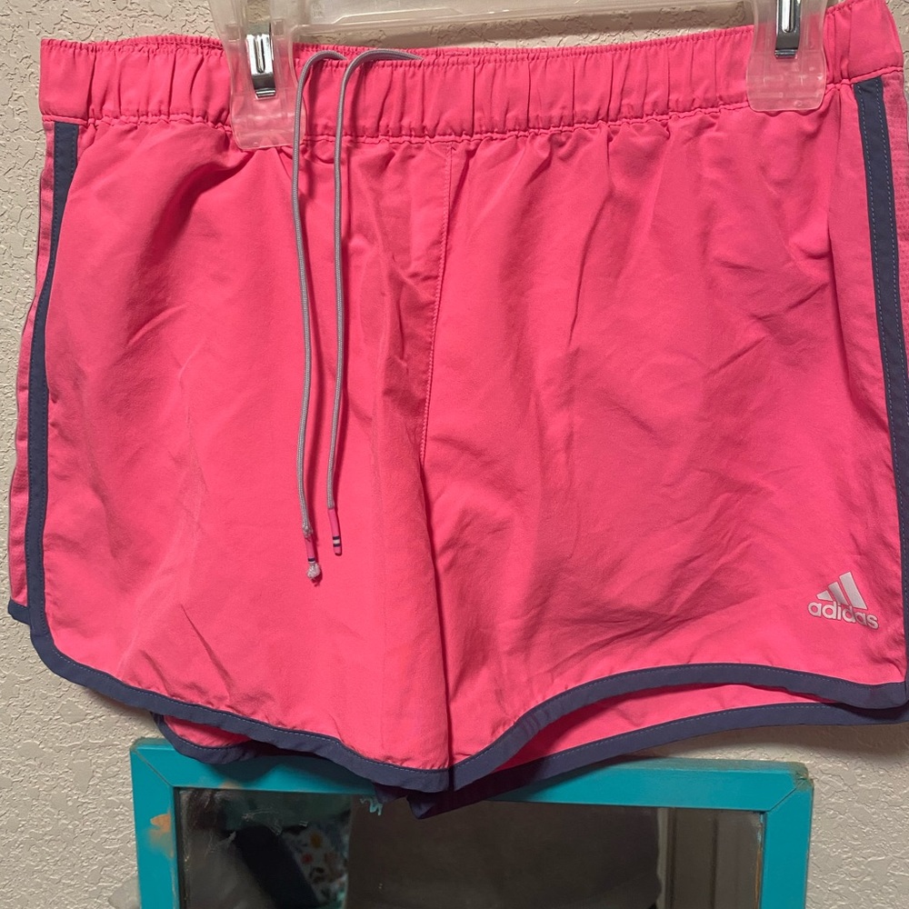 Women’s Adidas hot pink running shorts